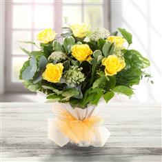 Six Long Stem Yellow Roses