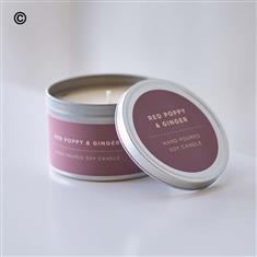 Red Poppy &amp; Ginger Soy Candle