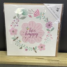 Bee Happy Seeded Card