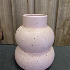 Pink bulbous vase 